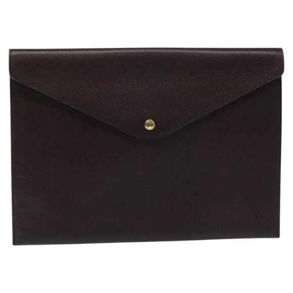 LOUIS VUITTON Taiga Document Case Clutch Bag Acajou M99087 LV Auth JB083 - Picture 2 of 16